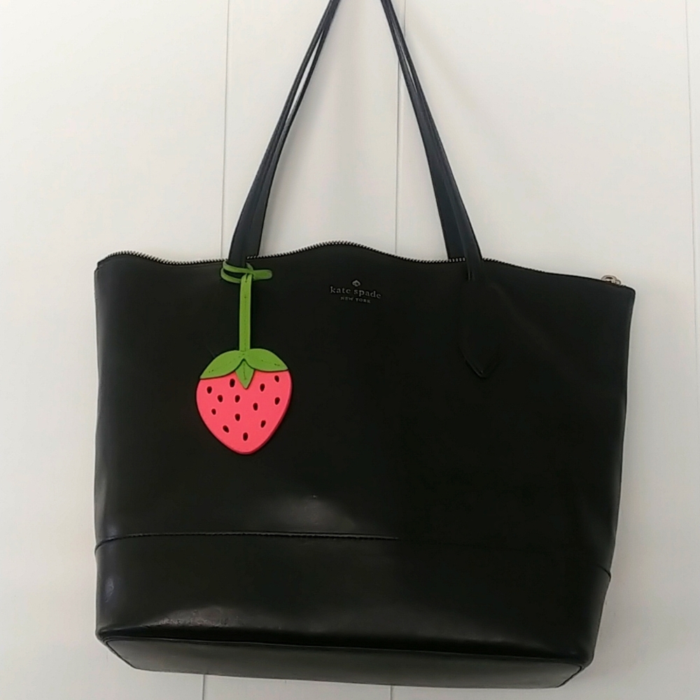 KATE SPADE Black Leather Tote Bag